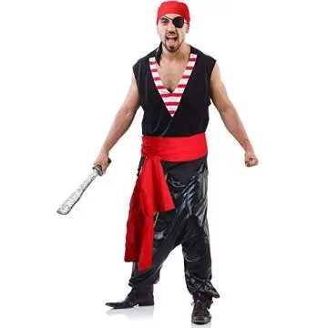 SATINIOR Pirate Costume Accessories Bandana and Sash