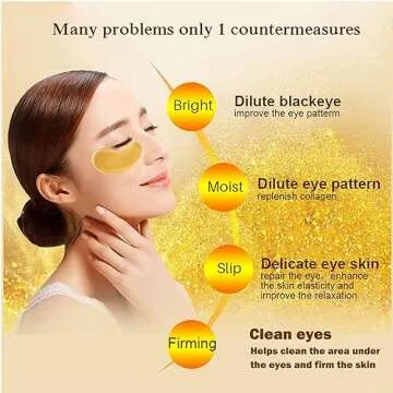 24K Gold Eye Patches for Dark Circles & Puffiness