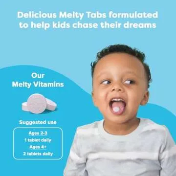 Renzo's Kids Probiotic Melty Tabs for Gut Health, 60 Count