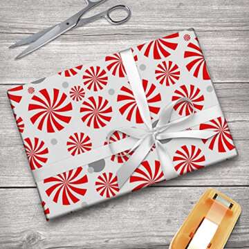 GRAPHICS & MORE Peppermint Swirl Gift Wrap Wrapping Paper Roll
