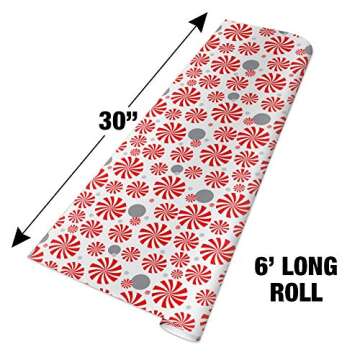 GRAPHICS & MORE Peppermint Swirl Gift Wrap Wrapping Paper Roll