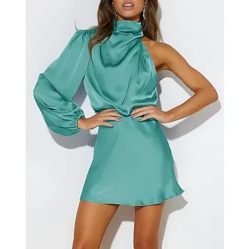 Stylish Ferlema Women's Satin Cocktail Dress for Elegance