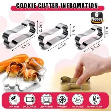 Silicone Puppy Paw and Bone Molds - 6 Pack for Baking