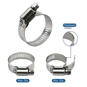 Stainless Steel Hose Clamps for Pipe & Fuel Line Repair