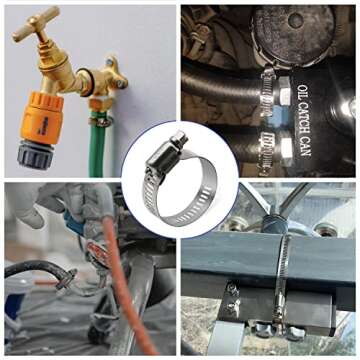 Stainless Steel Hose Clamps for Pipe & Fuel Line Repair