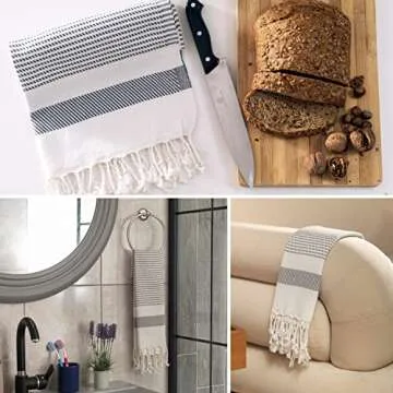 Luxury Ruvy Turkish Hand Towels Set for Bathroom or Kitchen