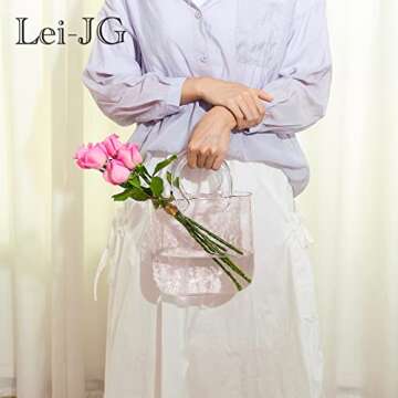 Beautiful Handbag Shape Glass Bag Vase for Decor