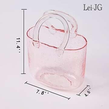 Beautiful Handbag Shape Glass Bag Vase for Decor