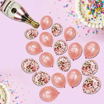 Bachelorette Party Decorations Kit, Bridal Shower Supplies - Bride Balloon, Bride to Be Sash, Ring Foil, Champagne Foil, Heart Balloon, Rose Gold Balloon, Glitter Banner | Wifey for Lifey