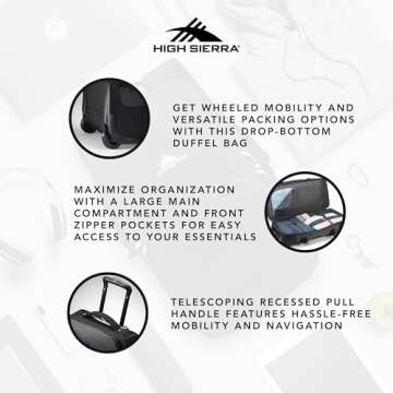 High Sierra Travel Bag - Durable Wheeled Duffel for All
