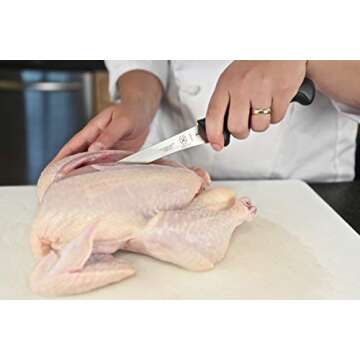 Mercer Culinary M22306 Millennia Black Handle, 6-Inch Stiff, Boning Knife
