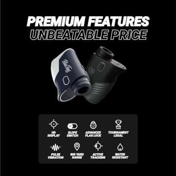 Blue Tees Golf Series 2 Pro Plus Golf Rangefinder with Slope Switch - 800 Yards Range Finder, 6X Mag...
