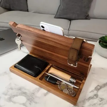 ETERLUCK Wooden Docking Station with RFID Wallet for Men