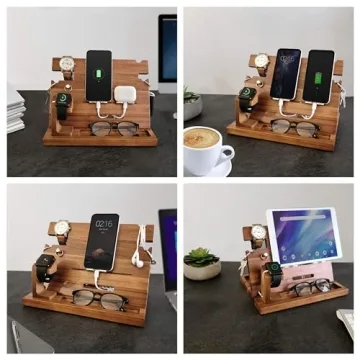 ETERLUCK Wooden Docking Station with RFID Wallet for Men