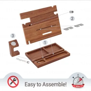 ETERLUCK Wooden Docking Station with RFID Wallet for Men