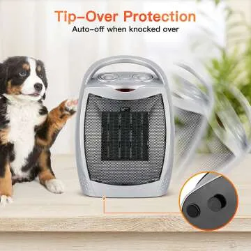 1500W Portable Electric Space Heater - Safe & Stylish