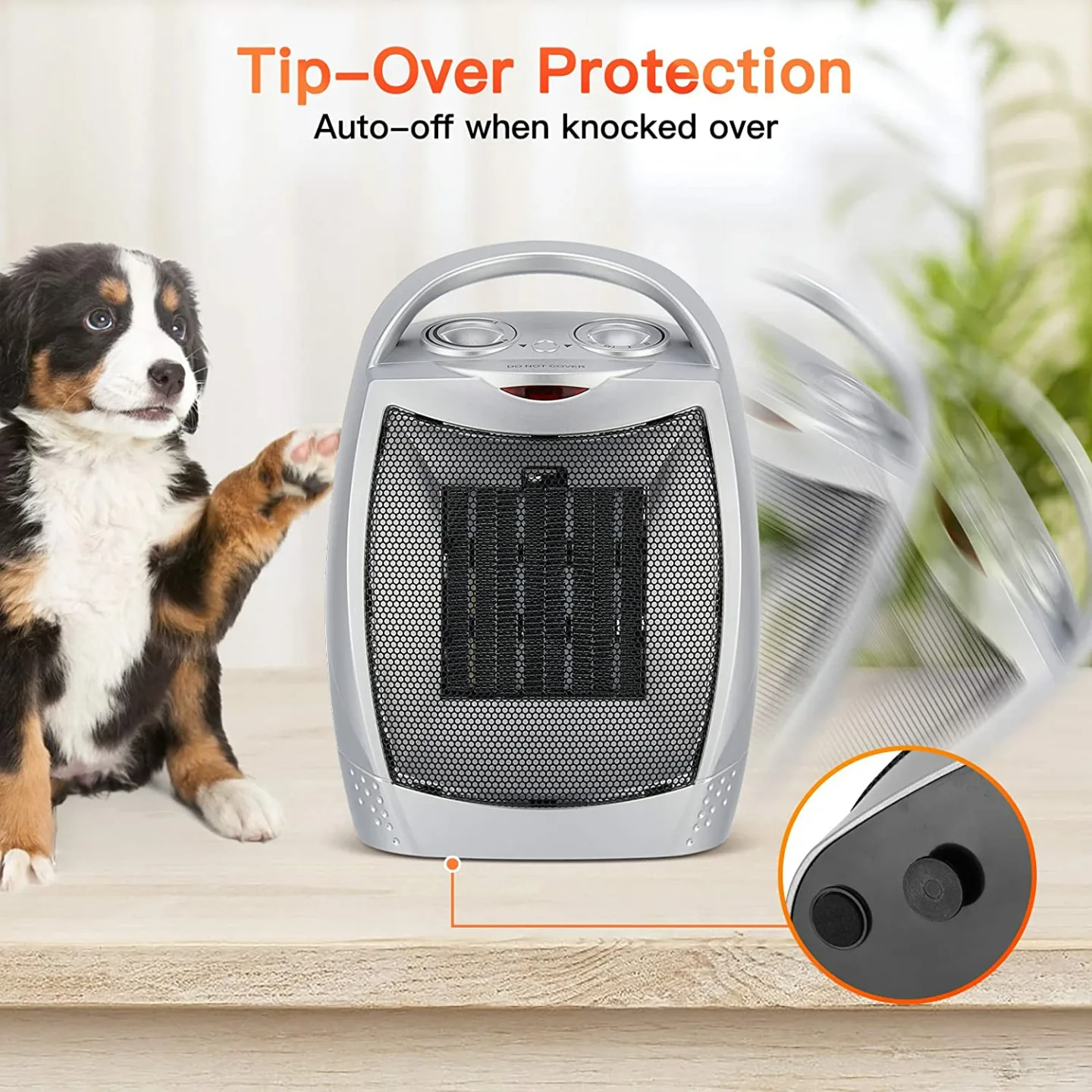 1500W Portable Electric Space Heater - Safe & Stylish