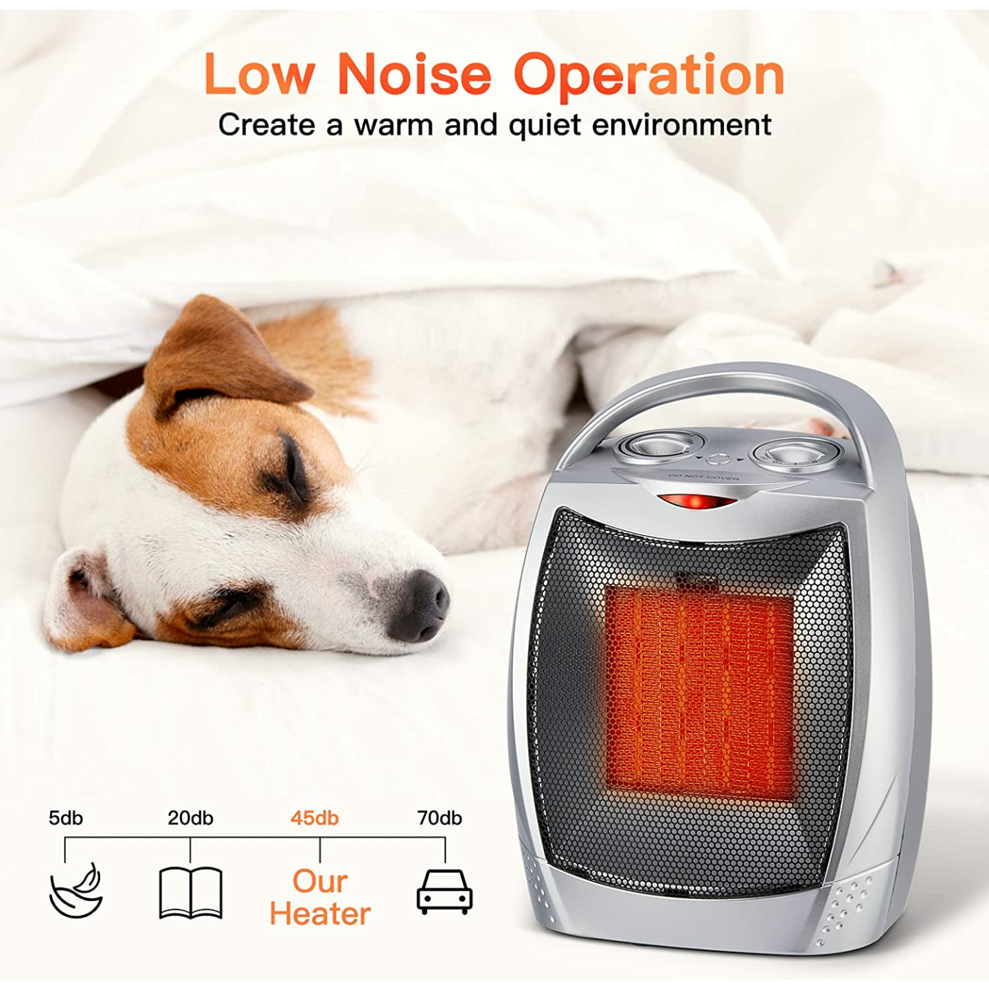 1500W Portable Electric Space Heater - Safe & Stylish