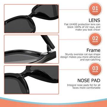 Stylish Oversized Polarized Cat Eye Sunglasses for Everyone