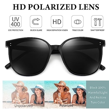 Stylish Oversized Polarized Cat Eye Sunglasses for Everyone