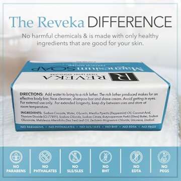 Reveka 4-Pack Magnesium Soap Bars for All Skin Types