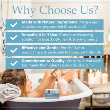 Reveka 4-Pack Magnesium Soap Bars for All Skin Types