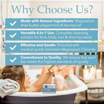 Reveka 4-Pack Magnesium Soap Bars for All Skin Types