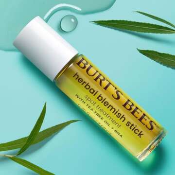 Burt’s Bees Valentines Day Gifts, Clear and Balanced Herbal Blemish Stick, with Tea Tree Oil, On-the-Go Blemish Care, Unclogs Pores, Use with Skincare Products, 2-Pack, 0.26 fl. oz.