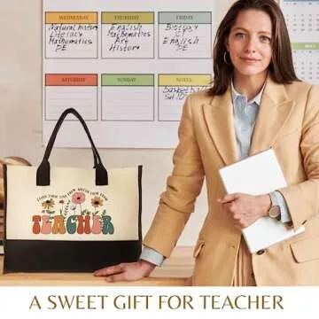 Durable Teacher Tote Bag - Gifts for Appreciation and Birthdays