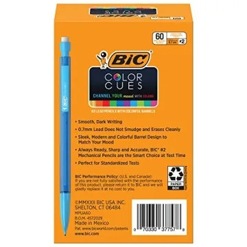 BIC Color Cues 60-Count Mechanical Pencil Set for School Supplies