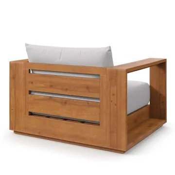 Modway Tahoe Outdoor Patio Chair in Acacia Wood