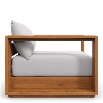 Modway Tahoe Outdoor Patio Chair in Acacia Wood