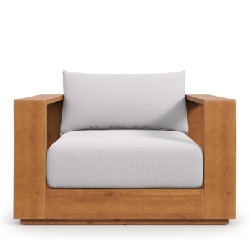 Modway Tahoe Outdoor Patio Chair in Acacia Wood