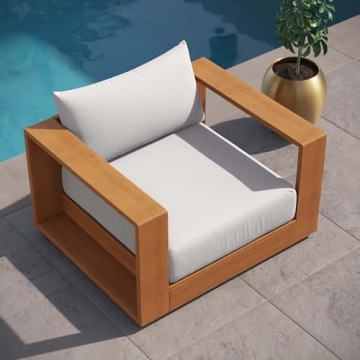 Modway Tahoe Outdoor Patio Chair in Acacia Wood