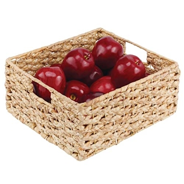 Natural Tan Braided Kitchen Basket for Organizing