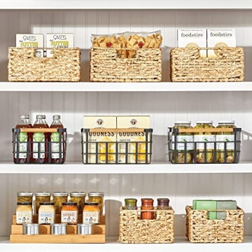 Natural Tan Braided Kitchen Basket for Organizing