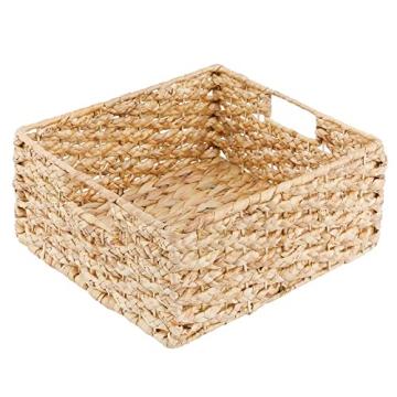 Natural Tan Braided Kitchen Basket for Organizing