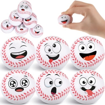 Arrowbash 12 Pcs Mini Face Stress Balls - Fun, Sporty Stress Relief for All Ages