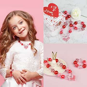 Charming 3 Otters Little Girls Necklace Bracelet Set