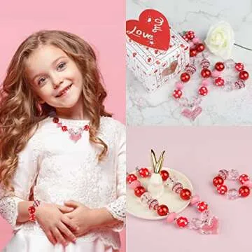 Charming 3 Otters Little Girls Necklace Bracelet Set