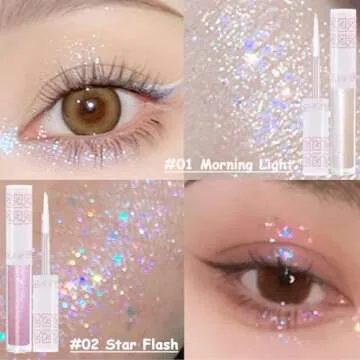 6Pcs Liquid Glitter Eye Set for Stunning Sparkle