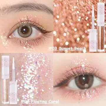 6Pcs Liquid Glitter Eye Set for Stunning Sparkle