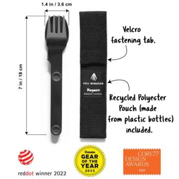 FULL WINDSOR - MAGWARE Magnetic Camping Cutlery Set - Travel Utensils for Camping, Cooking, and Outd...