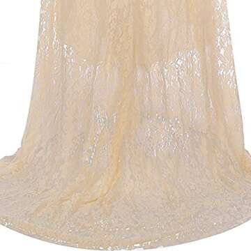 Sicily Women's Lace Off-Shoulder Long Maternity Dress Plus Photography Apricot