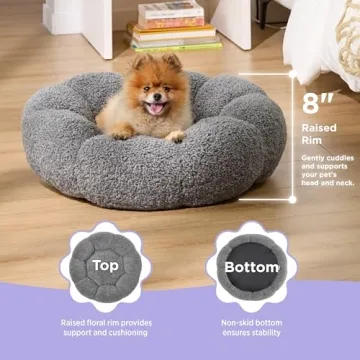 Lesure Calming Small Dog Bed for Cozy Naps