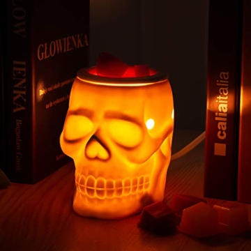 STAR MOON Halloween Wax Melt Warmer: Eerie Skull Design for Spooky Scents