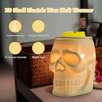 STAR MOON Halloween Skull Wax Warmer for Scented Melts