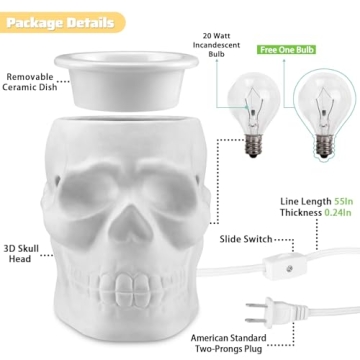 STAR MOON Halloween Skull Wax Warmer for Scented Melts