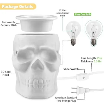 STAR MOON Halloween Skull Wax Warmer for Scented Melts