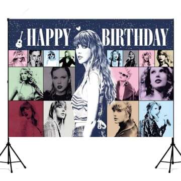Happy Birthday Decorations, Birthday Banner Backdrop, Party Decorations Birthday Decorations for Girls Boys 5×3FT